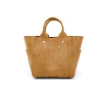 Camel Suede Petit Box Tote