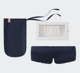 lunya navy silk sleep mask at maeree