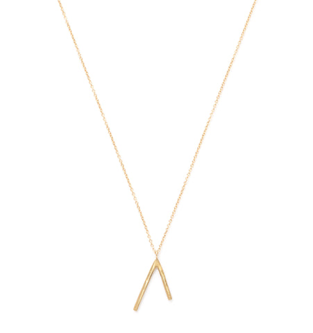 brass dart necklace at maeree