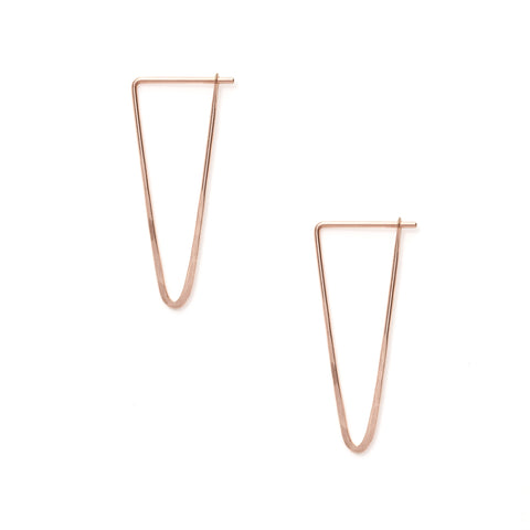 Satomi Studio rose gold peak hoop earrings at maeree