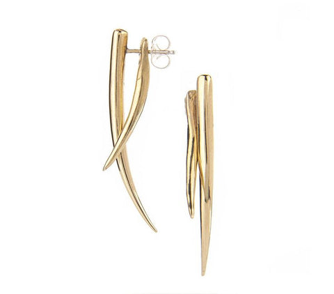 pico brass tusk earring at maeree