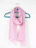 pink hand block printed scarf maeree bohemia