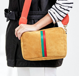 clare v marisol camel suede crossbody with desert stripes at maeree