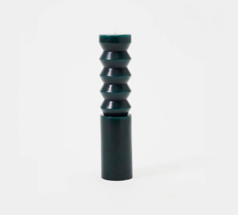 areaware tall totem candle forest green at maeree