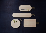 Aaron Probyn HEATH maple and brass serving board at maeree