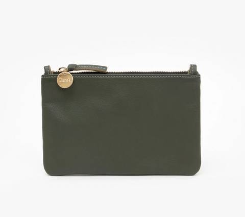 clare v loden wallet clutch with tabs at maeree
