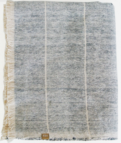 raine and humble navy stripe cotton throw blanket at maeree  Edit alt text