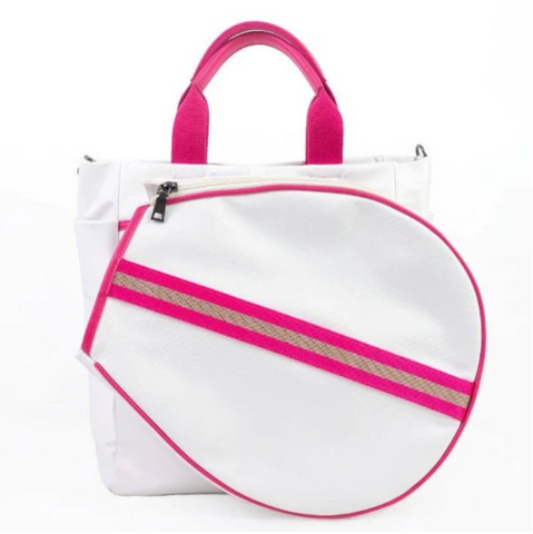 White & Pink Tennis Bag