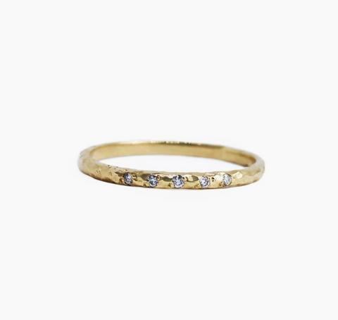 diamond and gold textured band lacee alexandra at maeree