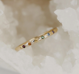 gemstone band rainbow gold at mareee lacee alexandra