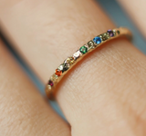 gemstone band rainbow gold at mareee lacee alexandra