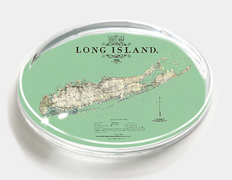 vintage long island decoupage paper weight ben's gardens maeree