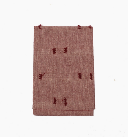 tufted red cotton napkins at maeree