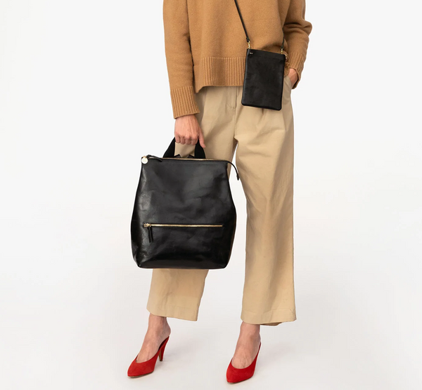 Clare V. Leather Backpack - Black Backpacks, Handbags - W2436867