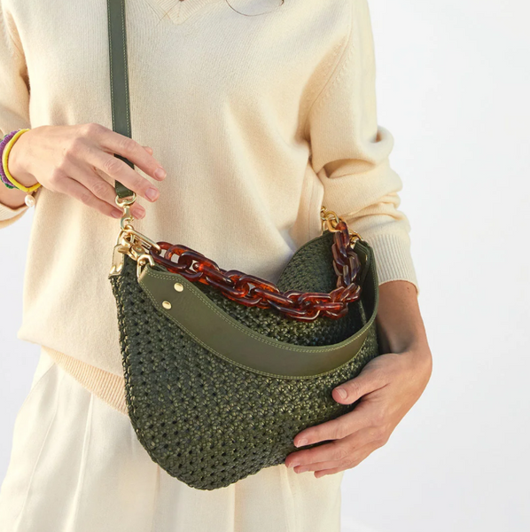 Clare V. Moyen Messenger Crossbody Bag w/ Tags - Green Shoulder Bags,  Handbags - W2432880