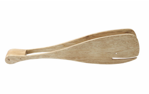 mango wood whale tongs at maeree