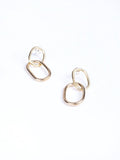 Another Feather Chain Link Earrings at maeree