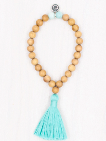 aqua meditation mala bracelet mala collective maeree