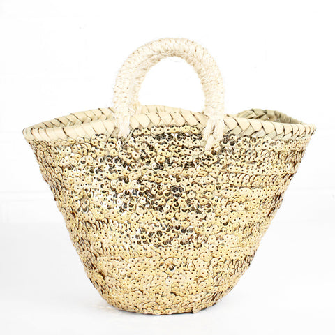gold sequin mini basket from bohemia design at maeree