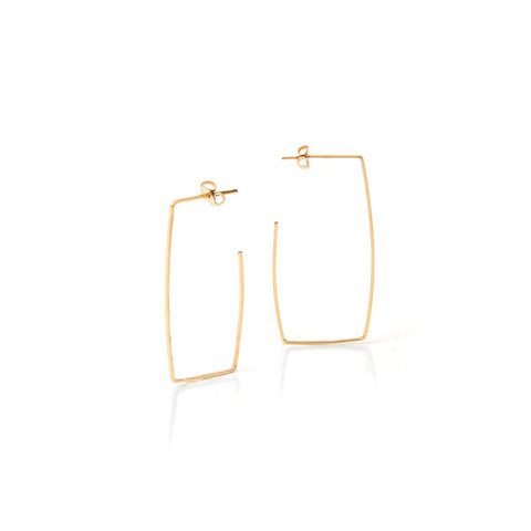 pico square hoop earring at maeree