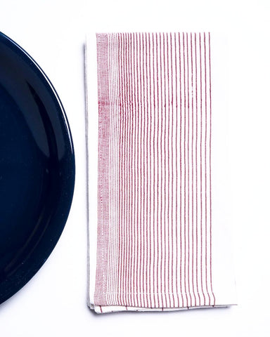 bloom and give sofia red striped napkins at maeree