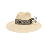 artesano wide brim straw hat natural and black 