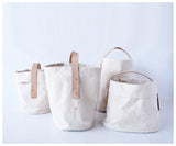 celina mancurti canvas and leather basket