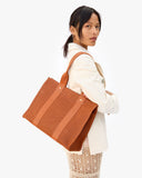 clare v cuoio perforated leather noemie tote at maeree