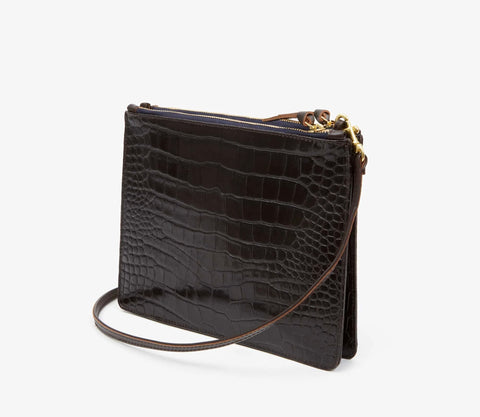 Kalamata Croco Double Sac Bretelle – maeree - Main Image