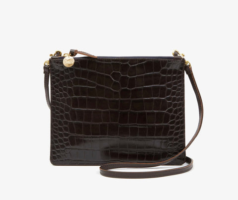 clare v leather backpack Kalamata Croco Double Sac Bretelle – maeree