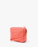 clare v coral channel quilted midi sac at maeree