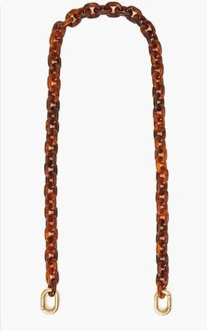 Tortoise Resin Link Shoulder Strap