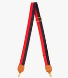 Clare V red and navy adjustable strap