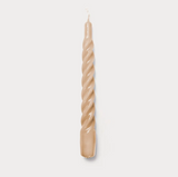 yod & co beige gloss twist taper candle at maeree