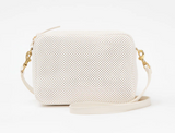 clare v cream perforated leather midi sac at maeree