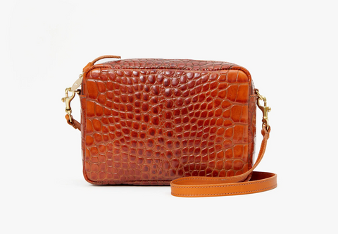 Loden Croc Midi Sac by Clare V. for $45