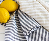 wide stripe linen kitchen towel at maeree