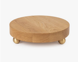 oak and brass cutting board bread board charcuterie tray at maeree