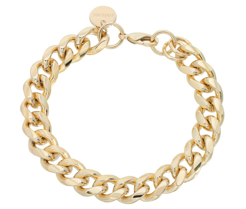 eklexic 8" brass chain link bracelet at maeree