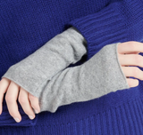 studio cashmere gray fingerless cashmere gloves