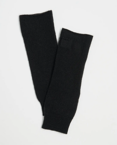 studio black cashmere fingerless cashmere gloves