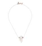 Tailfeather silver quartz trinity necklace