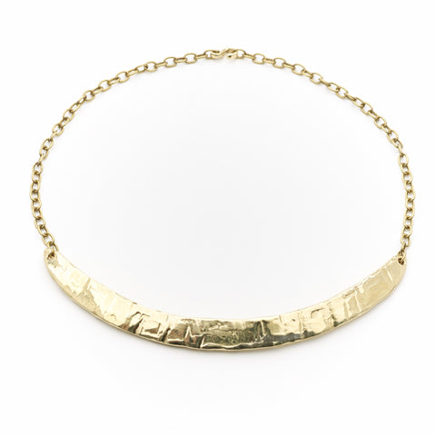 Odette New York lunate brass choker maeree