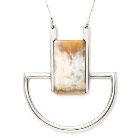 Indego Africa horn and tin necklace maeree
