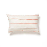 coral and natural ethiopian silk and cotton bolster maeree