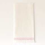 handmade organic linen napkins ivory and pink at maeree