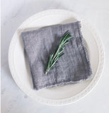 Washed Linen Cocktail Napkins - Gray