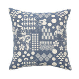 safomasi blue woven pillow at maeree