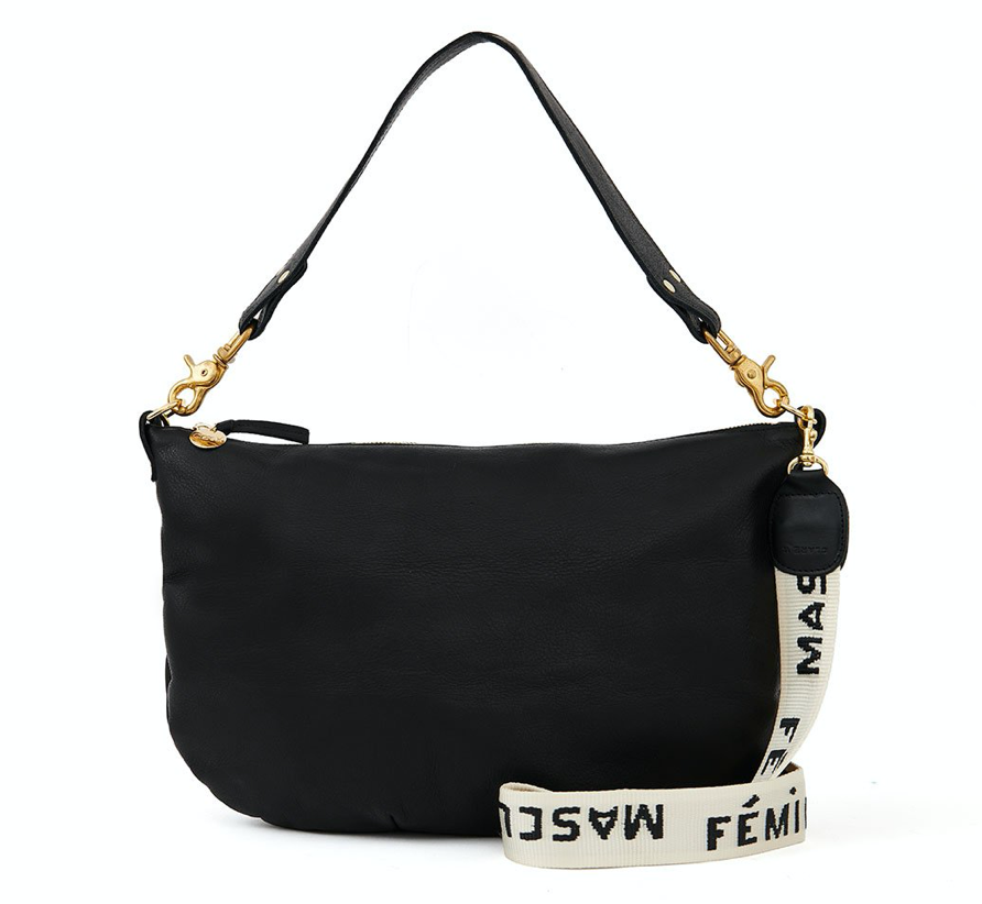 Clare V. Masculine/Feminine Crossbody Strap - Black/White