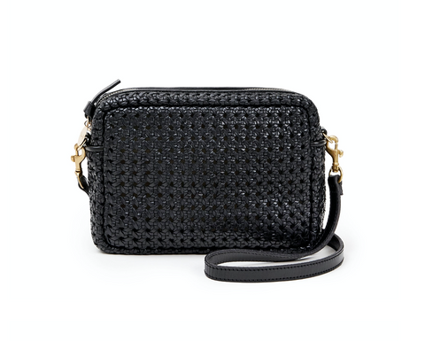 clare v black woven midi sac crossbody at maeree